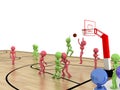 Game time. Privacy-attack in basketball. Ã¢ââ3 Royalty Free Stock Photo